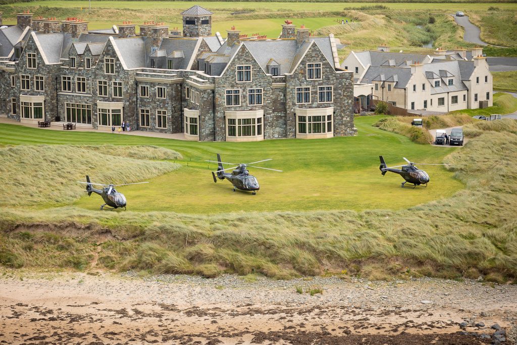 helicopter ride, golf, golf links, wild Atlantic way