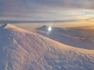 Helicopter to Cork Brisk Snowy Morning January 2021